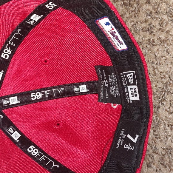 New Era MLB Toronto Bluejays Authentic Fitted Red White Hat 7 3/8 - Picture 8 of 11